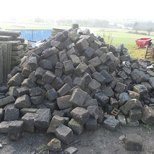 Reclaimed cobbles
